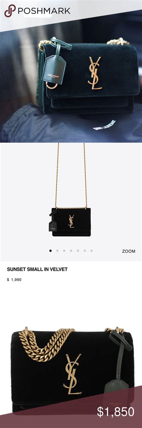 ysl sunset small velvet|ysl handbags outlet.